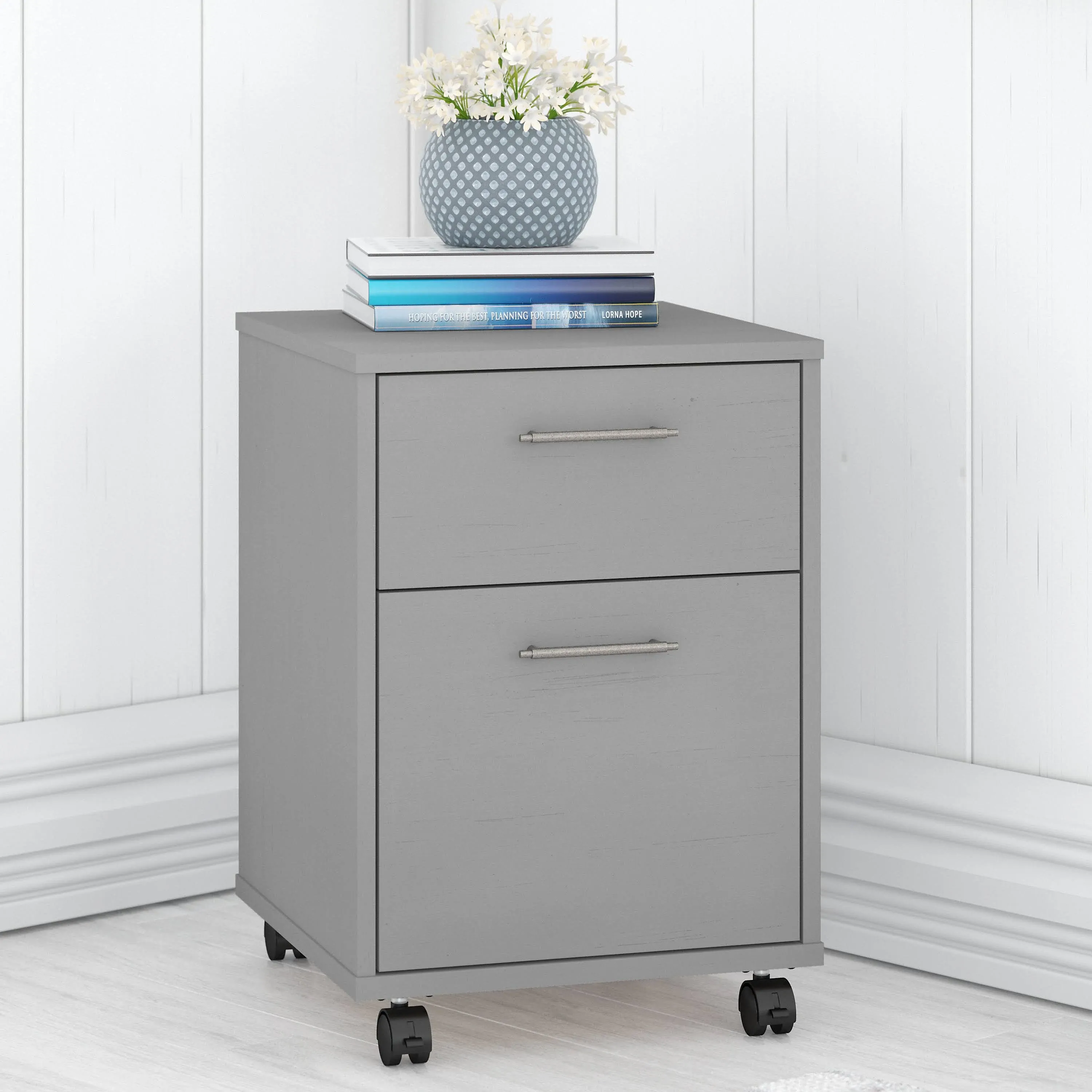 Bush Furniture Key West 2 Drawer Mobile File Cabinet Cape Cod Gray