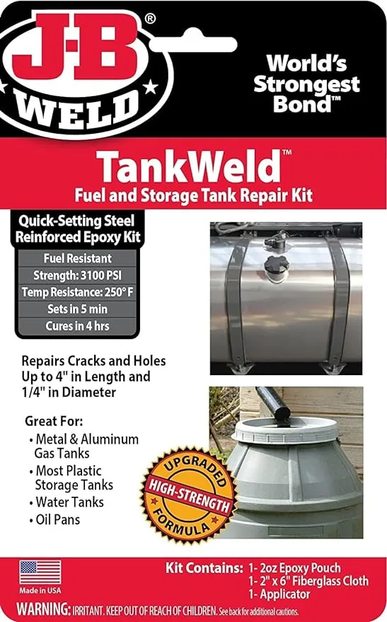 J-B Weld 2110 Metal Fuel Tank Repair Kit, Gray