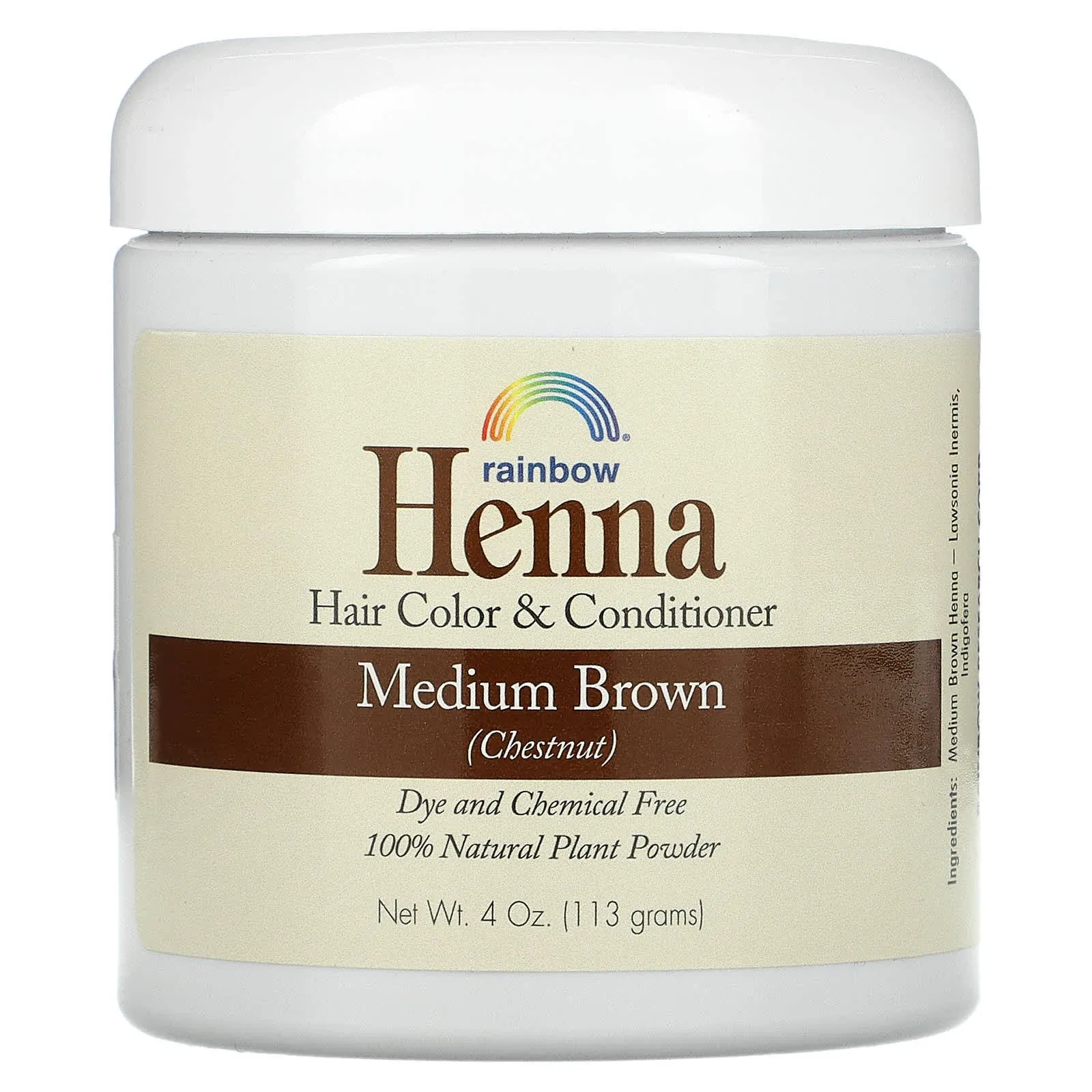 Rainbow Research Henna Hair Color and Conditioner Persian Medium Brown Chestnut - 4 oz