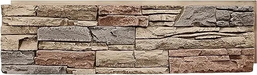 Stacked Stone Keystone 12 in. x 42 in. Faux Stone Siding Panel