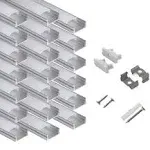 Led Aluminum Channel Wide Aluminum Profile 10pack With Complete Mounting Accesso