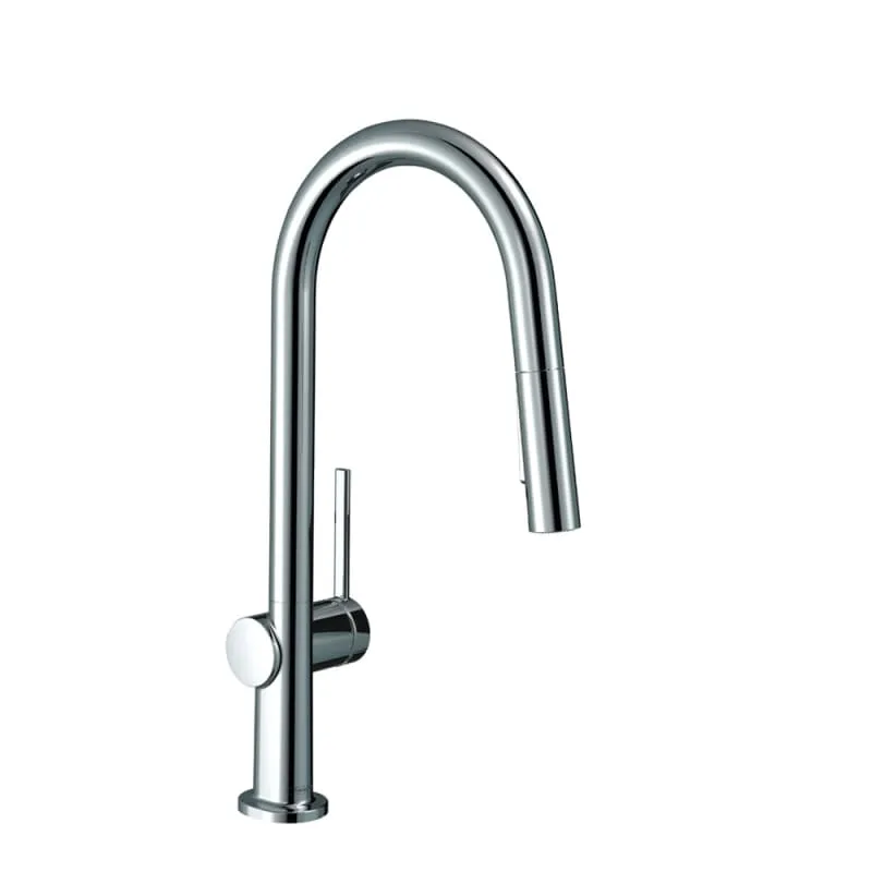 hansgrohe Talis N Stainless Steel High Arc Kitchen Faucet, Kitchen Faucets with Pull Down Sprayer, Faucet for Kitchen Sink, Magnetic Docking Spray Head, Stainless Steel Optic 72846801