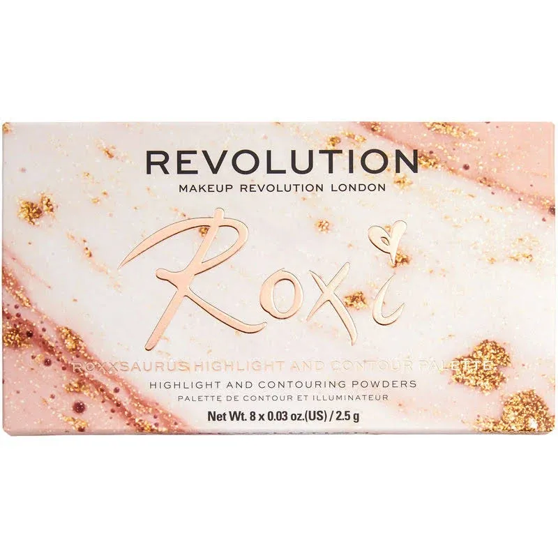 Makeup Revolution x Roxxsaurus Highlight &amp; Contour Palette - 0.5oz-NIB