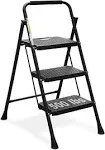 HBTower 3 Step Ladder, Folding Step Stool with Wide Anti-Slip Pedal, 500lbs Stur