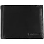 Steve Madden Mens Leather Wallet Extra Capacity Attached Flip Pockets