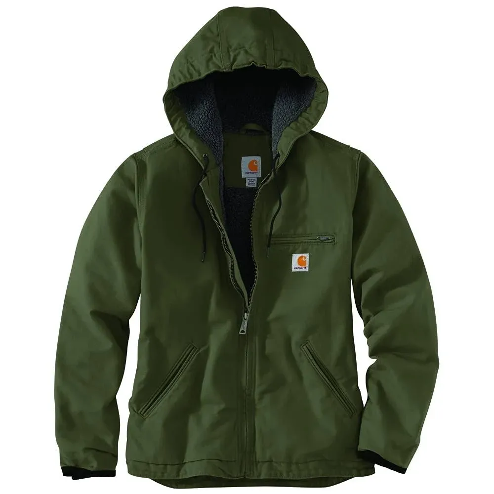 Carhartt Women's Washed Duck Sherpa-Lined Jacket, Basil