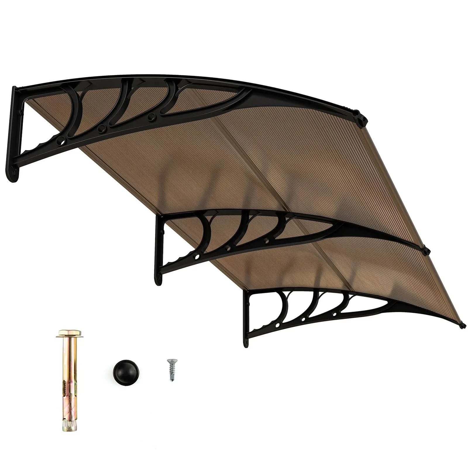 Outdoor Front Door Patio Overhang Awning for Sunlight Rain Snow Wind Protection-80 x 40 inch | Costway