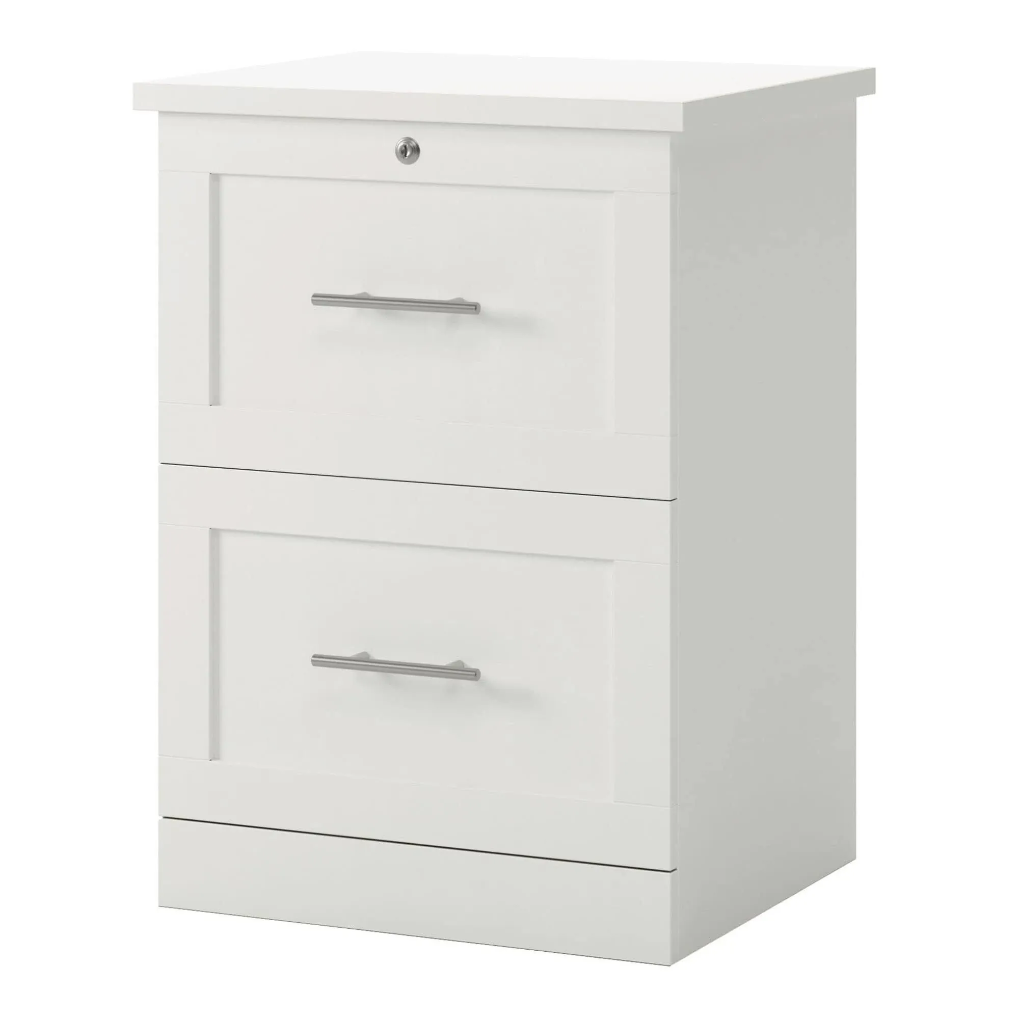 Realspace 17"D Vertical 2-Drawer File Cabinet, White