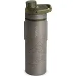 Grayl UltraPress Titanium Purifier Bottle, Olive Drab, 16.9oz