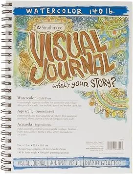 Strathmore 460-19 500 Series Visual Mixed Media Journal, Vellum, 9"x12", White, 34 Sheets