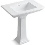 KOHLER Memoirs Fireclay White Pedestal Sink Combo (30-in x 21.75-in x 34.75-in) Lowes.com