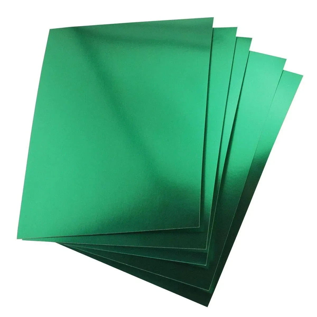 Hygloss Metallic Foil Board Stock Sheets Arts & Crafts, Classroom Activities & Card Making, 8.5 x 11-Inch, Green, 100 Count