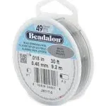 Beadalon 49 Strand Stainless Steel Bead Stringing Wire, 10'