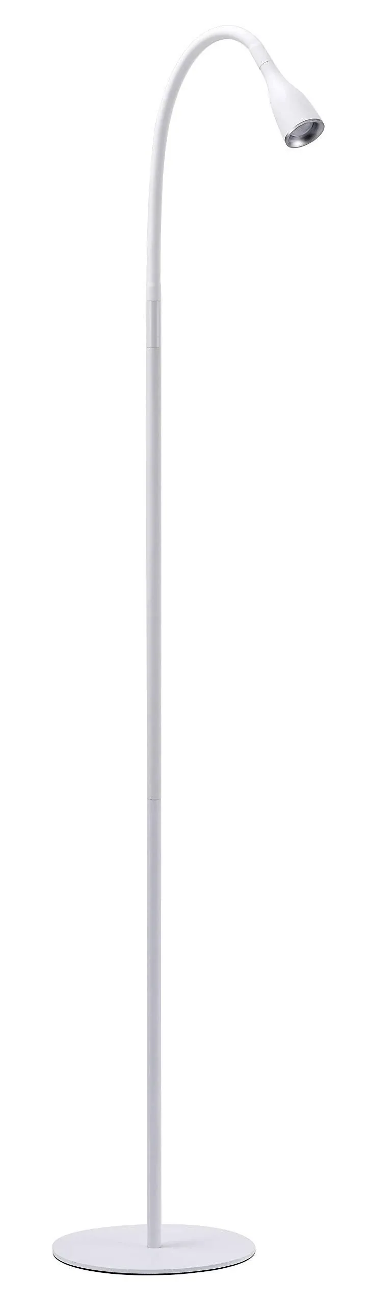 Black+decker LED Gooseneck Floor Lamp, 54"H, White