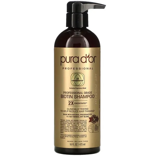 Pura D'or, Champú con biotina de calidad profesional, 16 fl oz (473 ml)