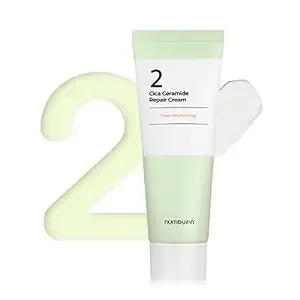 numbuzin No.2 Cica Ceramide Repair Cream | Facial Moisturizer, Strengthen Skin Barrier, Centella Asiatica, Real Ceramide, Butter Texture | Korean Skin Care for Face, 2.02 fl oz