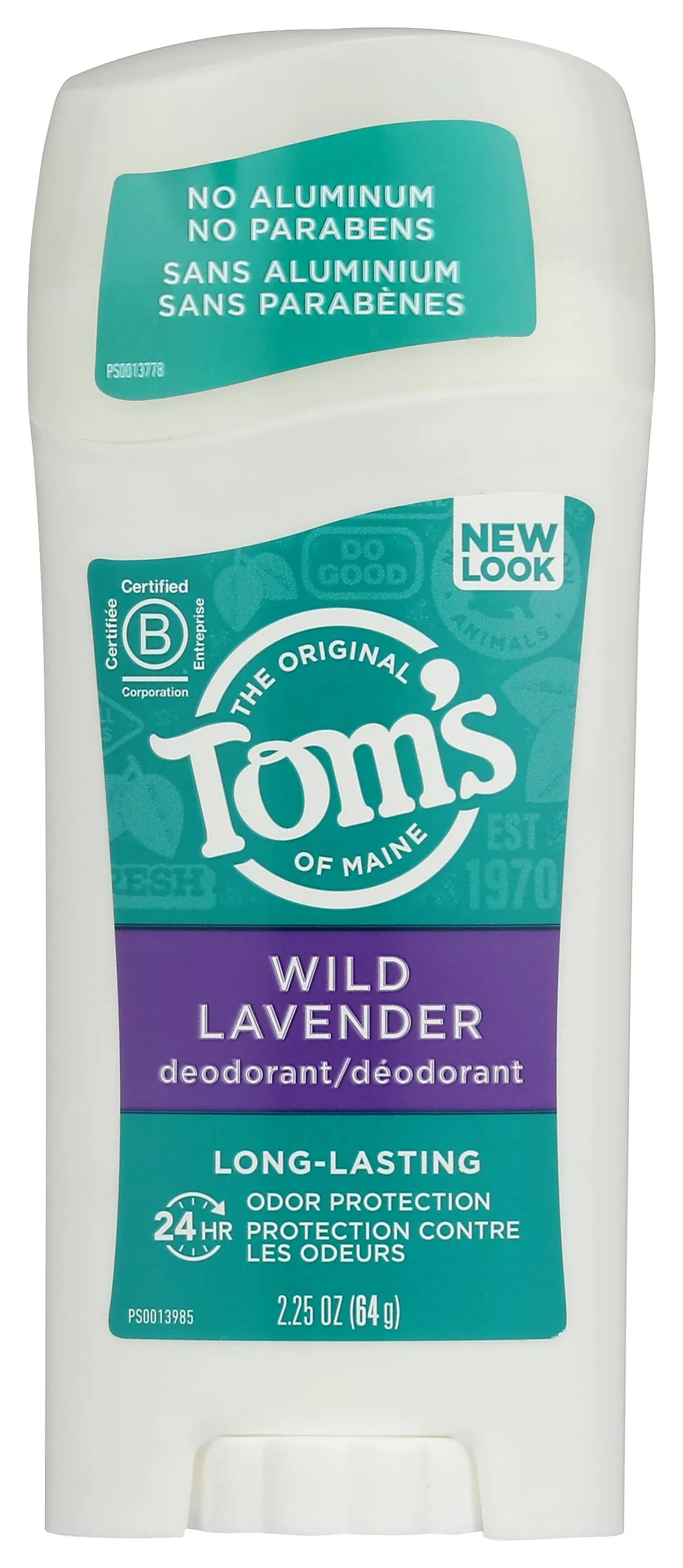 Tom's of Maine Long-Lasting Aluminum-Free Natural Deodorant for Women, Wild Lavender, 2.25 oz. 3-Pack (Packaging May Vary)