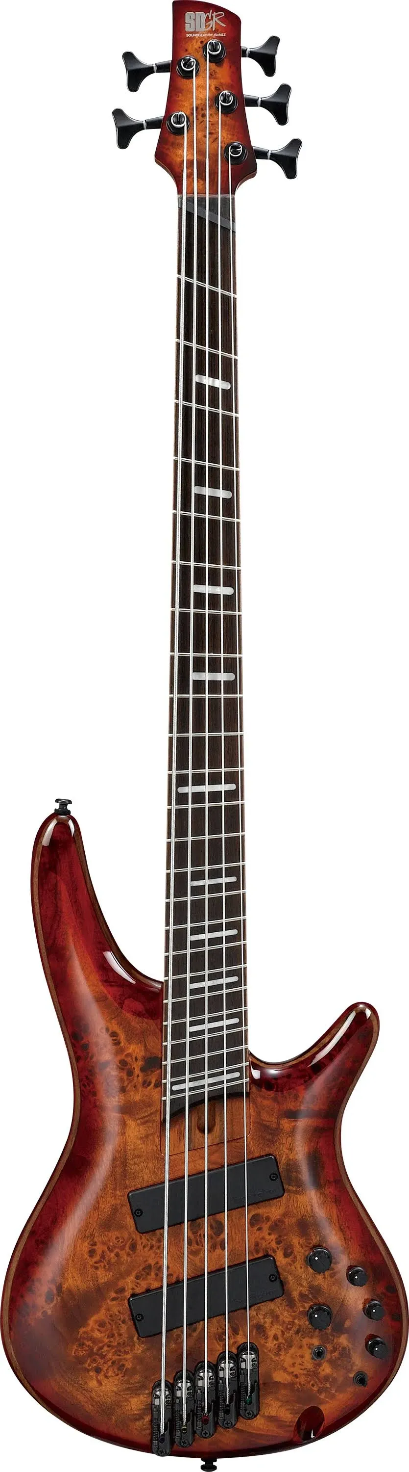 Ibanez SRMS805 Workshop Multi-Scale 5-String Bass - Brown Topaz Burst