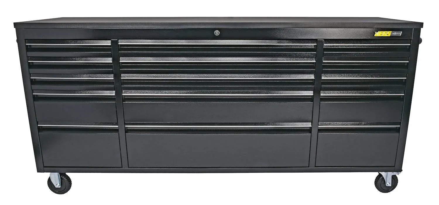 JEGS 72 in. 15-Drawer Rolling Tool Cabinet