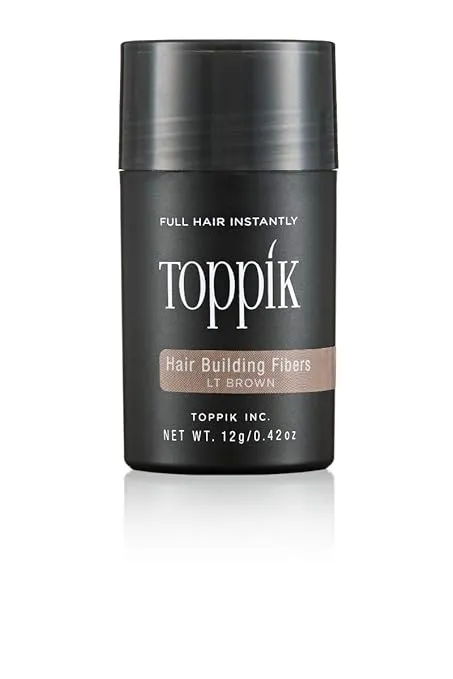 Toppik Hair Building Fibers, 12g Fill In Fine or Thinning Hair Instantly Thicker, Fuller Looking Hair 9 Shades for Men & Women