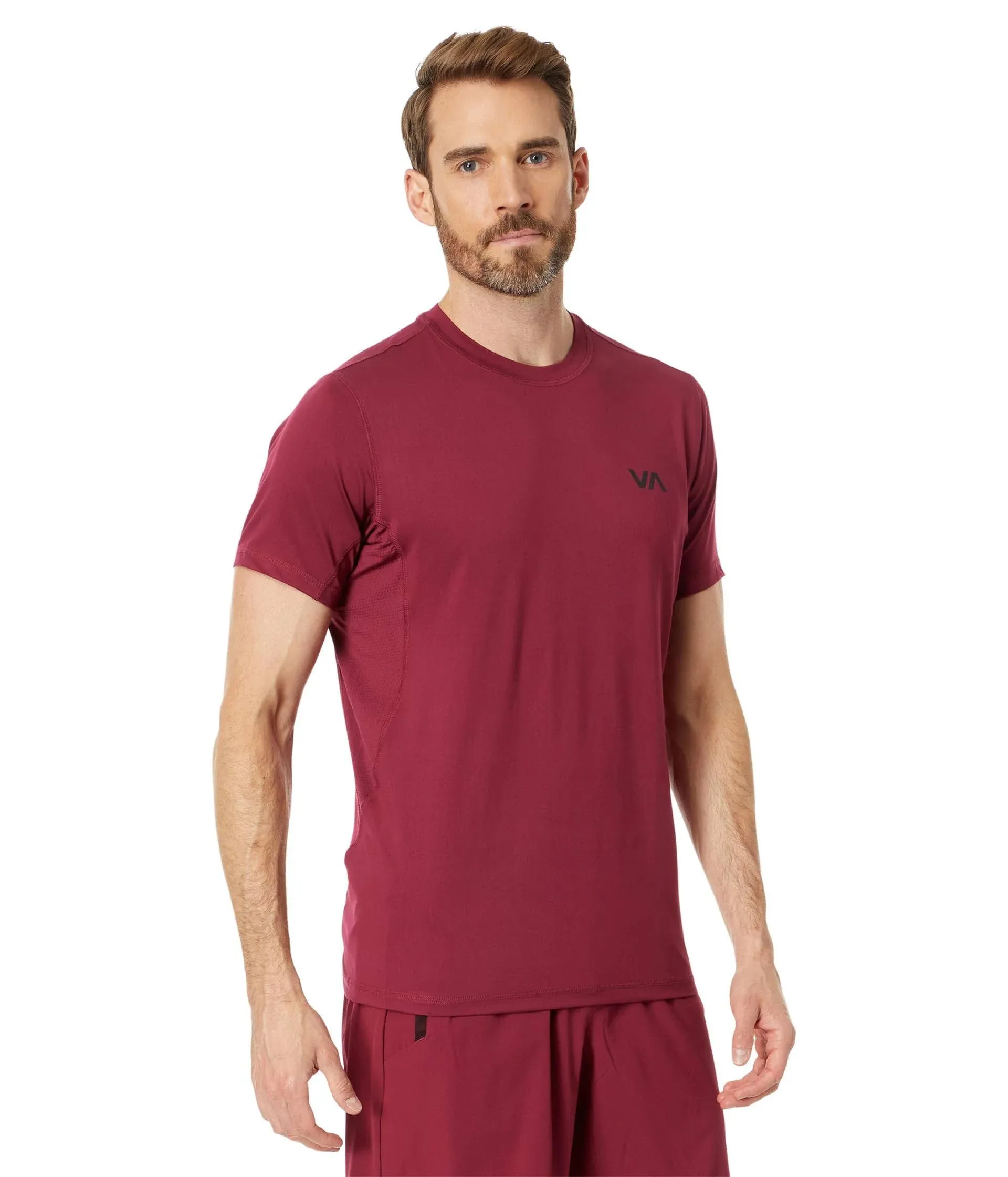 RVCA Sport Vent Performance T-Shirt - Deep Magenta - L