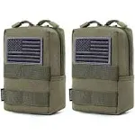 2 Pack Molle Pouches - Tactical Compact Water-Resistan<wbr/>t EDC Pouch