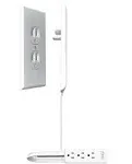 Sleek Socket Ultra-Thin Outlet Cover with 3-Outlet Power Strip (3' Cord)