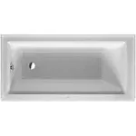 Soaking Tub Architec 60 x 30 Inch Integrated Panel &amp; Flange Right Drain White Acrylic Rectangle