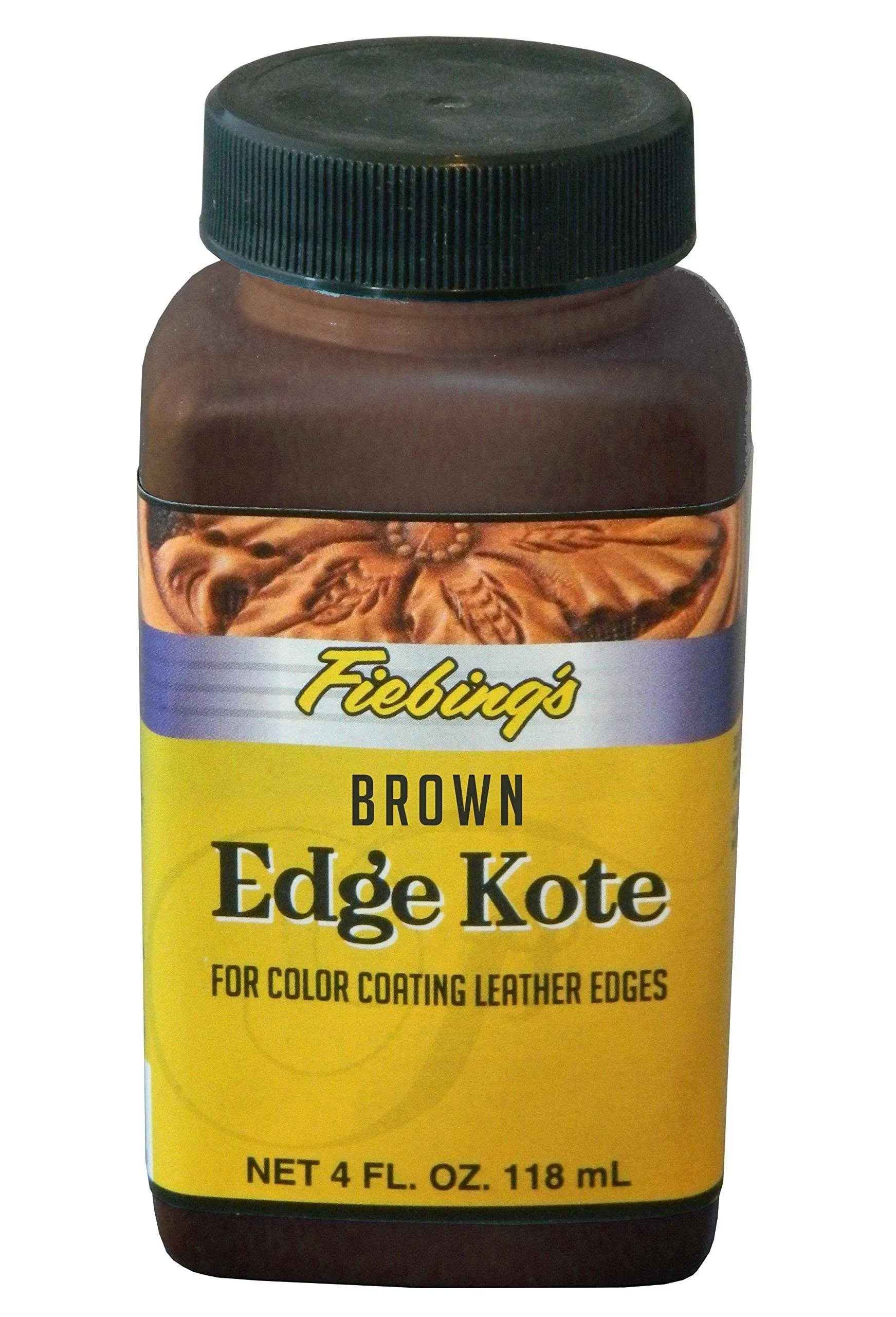 Fiebing&#039;s Edge Kote For Color Coating Leather Edges - Brown - 4 oz