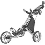 CaddyTek 3 Wheel Golf Push Cart - Foldable Collapsible Lightweight Pushcart w...