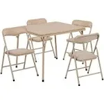 Flash Furniture Mindy Folding Table Set 24&#034; x 24&#034; Tan (JB9KIDTN)