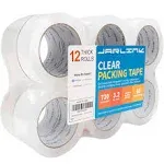 JARLINK Clear Packing Tape (12 Rolls), Heavy Duty Packaging, 720 Total Yards