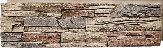 Stacked Stone Keystone 12 in. x 42 in. Faux Stone Siding Panel