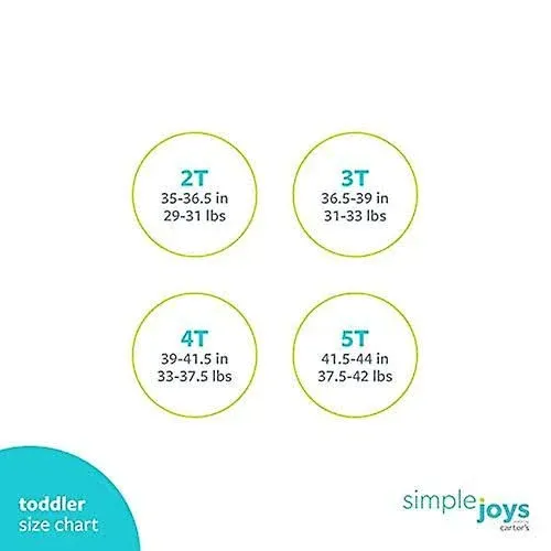 Simple Joys by Carter's Girls' 4-Piece Pajama Set (Cotton Top & Fleece Bottom)