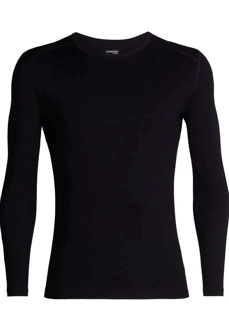 Undershirt Icebreaker Men 260 Tech LS Crewe Wool Black