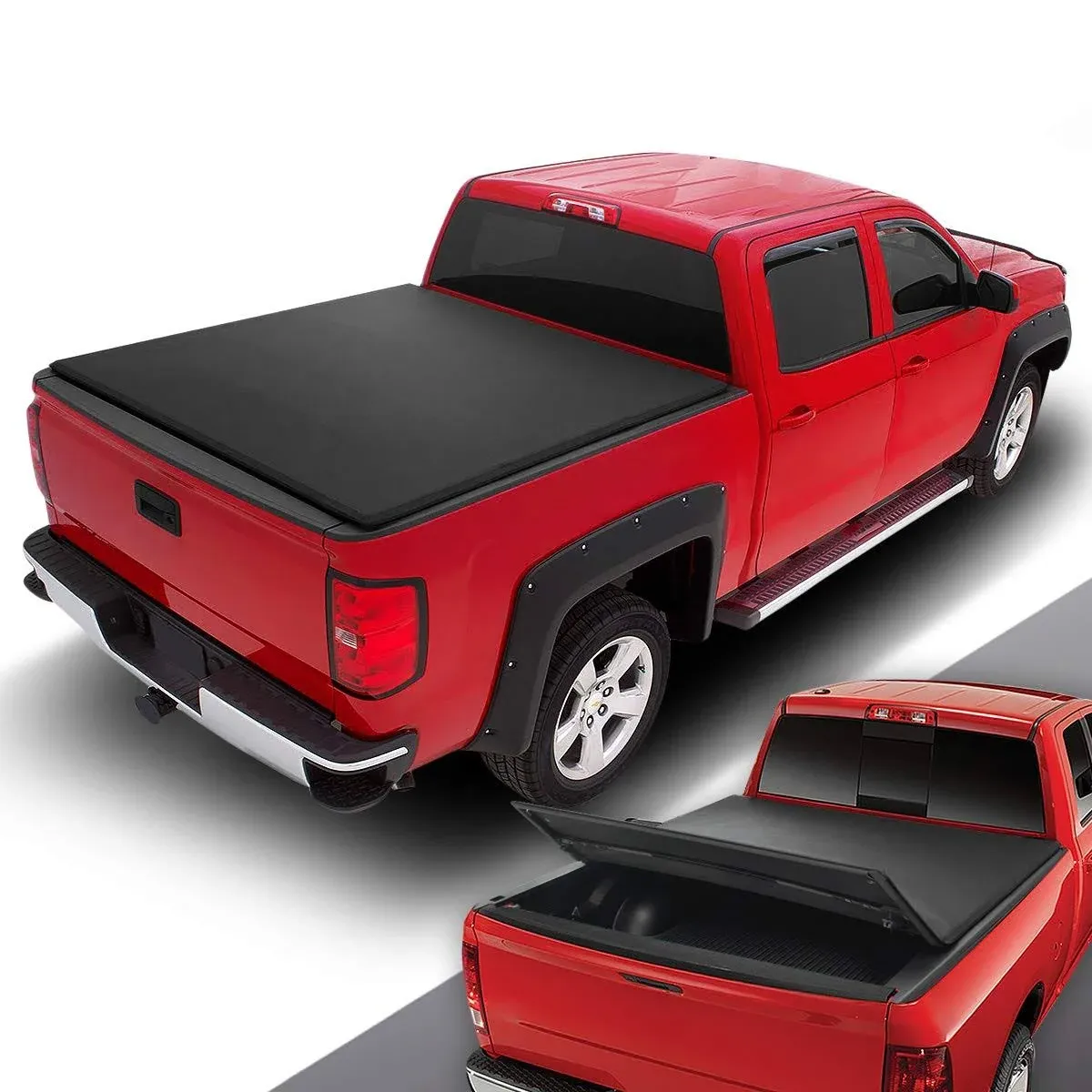 DNA Motoring Ttc-trisoft-013 for 2015 to 2020 Ford F150 Truck 8' Bed Fleetside ...