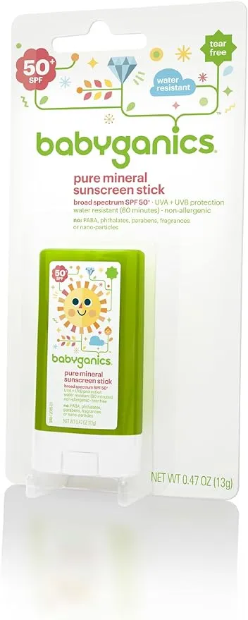 Babyganics Sunscreen Stick 50 SPF, .47oz, Packaging May Vary