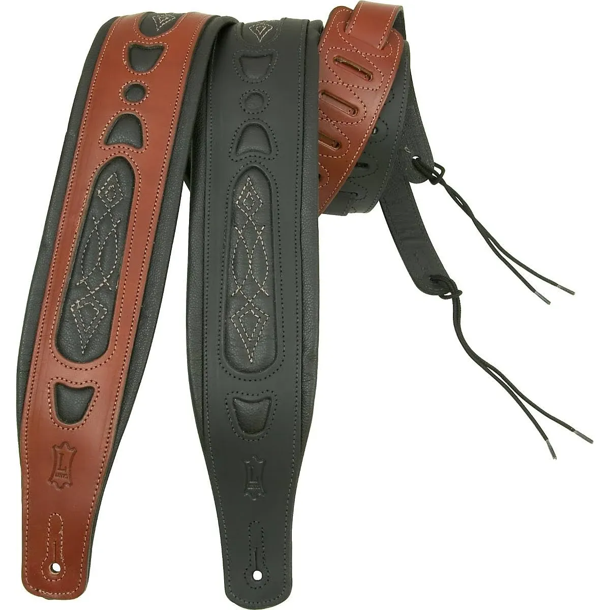 Levy's PM31 Veg-Tan Leather Guitar Strap - Walnut