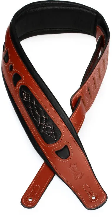 Levy's PM31 Veg-Tan Leather Guitar Strap - Walnut