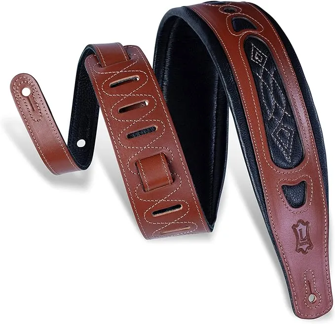 Levy's Leathers PM31-WAL Veg-Tan Leather Guitar Strap, Walnut