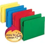 Smead EXP File Pockets Straight Tab Poly Letter Assorted 4/Box