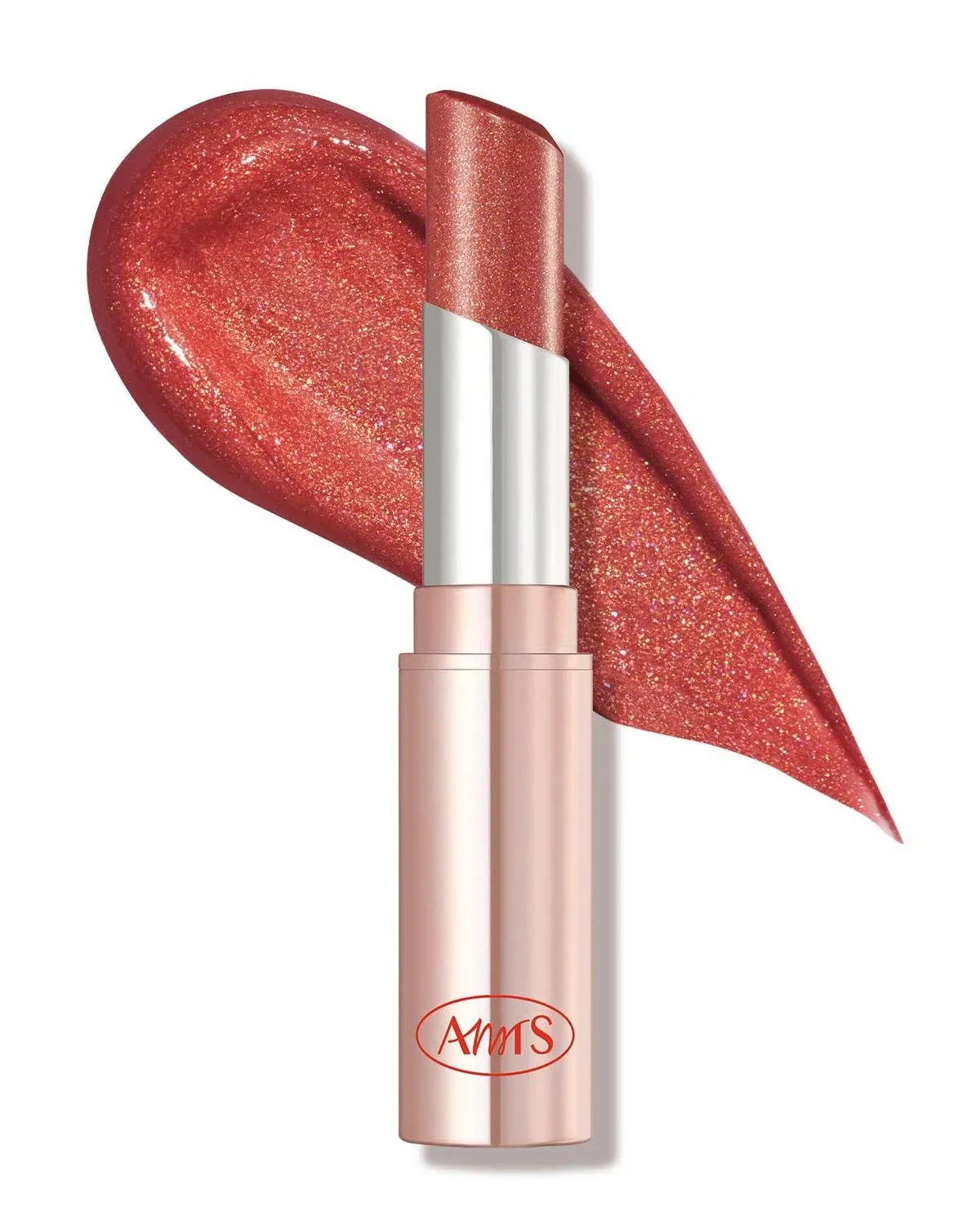 AMTS Tinted Lip Balm - Rosy Lights | Hydrating Glitter Lipstick | Pearl ...