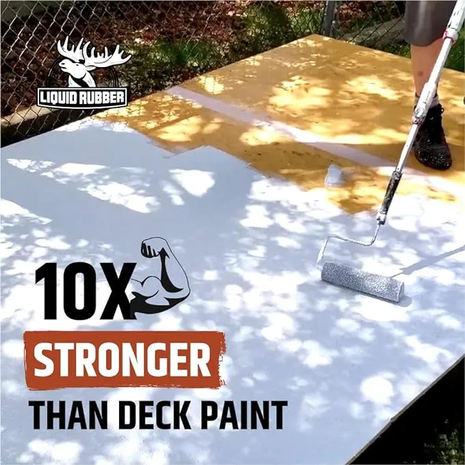 Liquid Rubber Smooth Polyurethane Deck Coating, Neutral Beige, 1 gal.