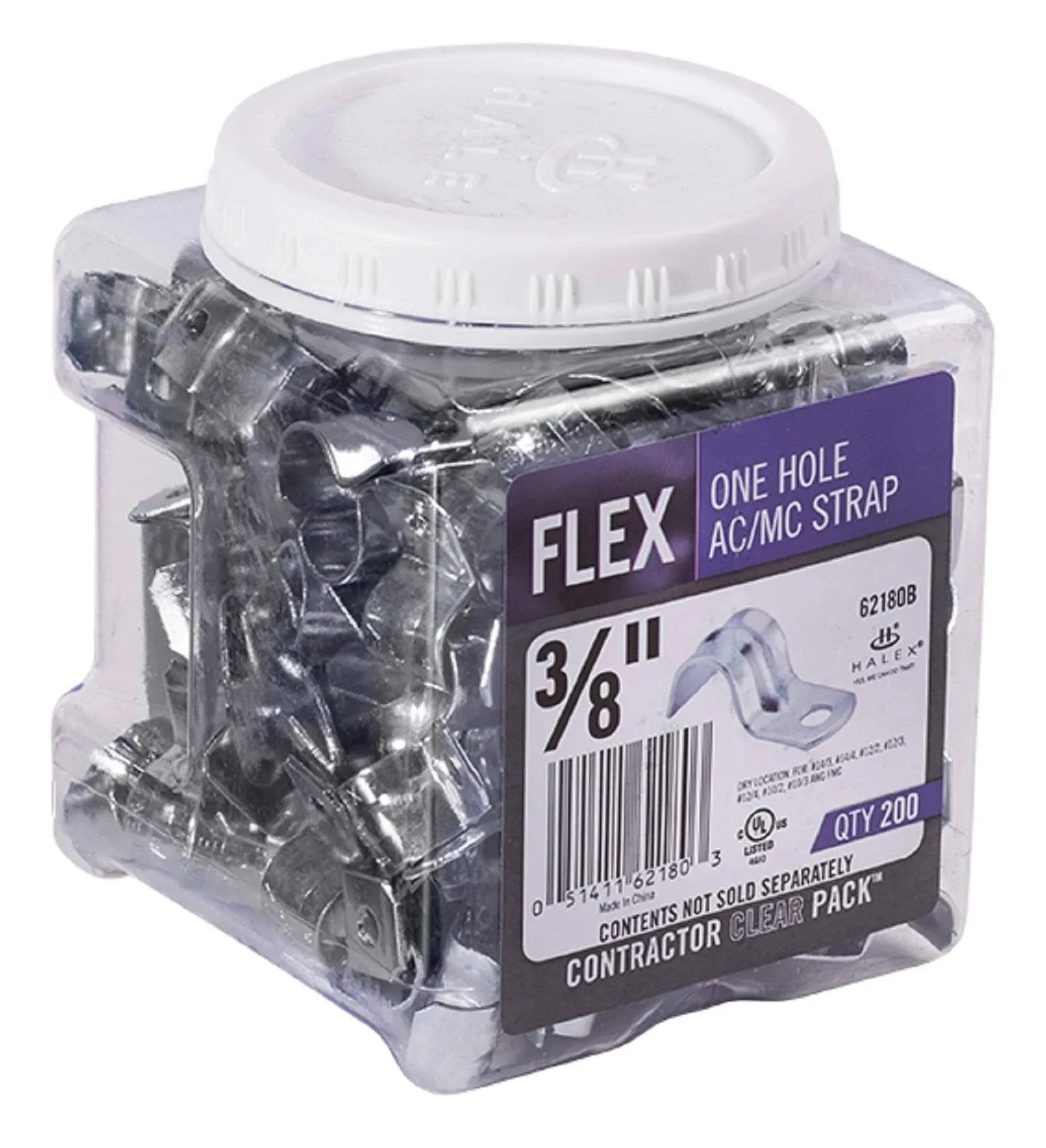 Halex Flexible Metal Conduit 1-Hole Straps