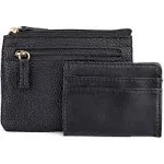 Buxton Solid Vegan Leather Coin Pouch & Card Case Set ||P000727192||