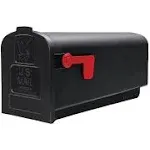 Gibraltar Mailboxes Post Mount Black Plastic Standard Mailbox | PL10B020