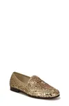 Shop Sam Edelman Girl's Loraine Sequin Loafers In Gold