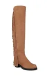 5050 Bold Fringe Boots, Ankle Boots Beige In Camel