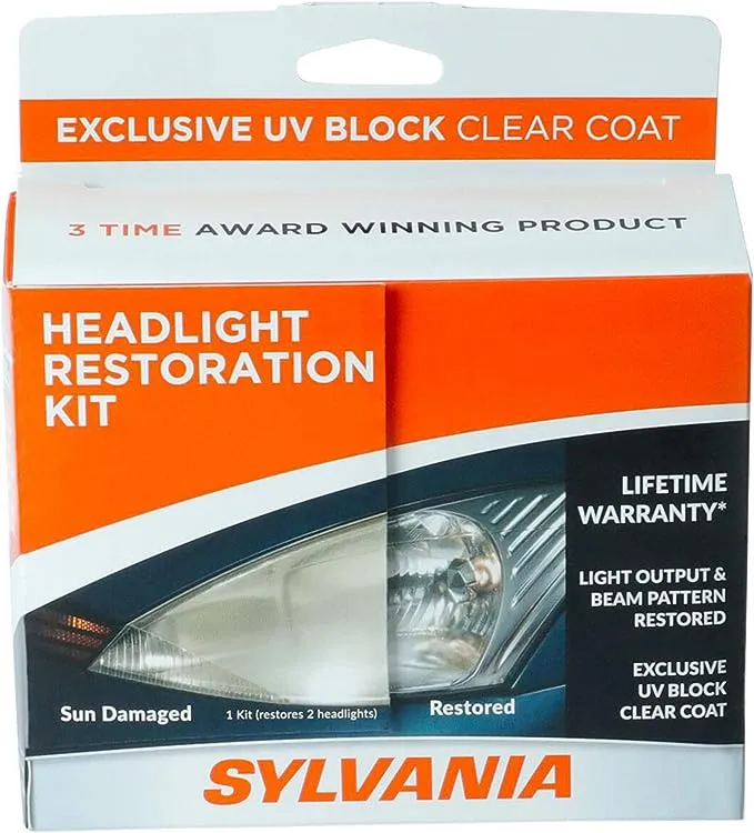 Sylvania HRK.BX Automotive Car Headlight Lens Restoration Kit Detailing Supplies