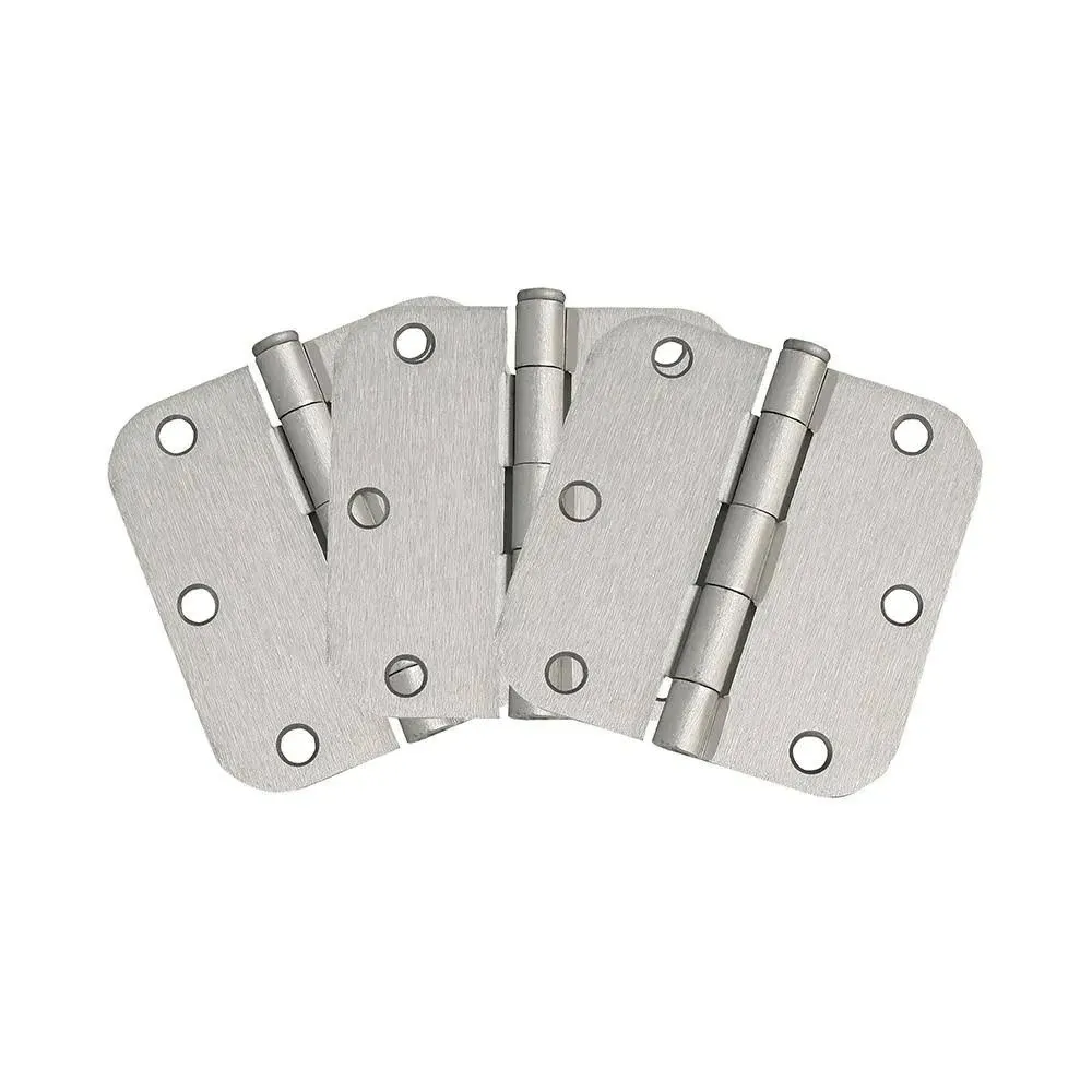 Design House 181412 3.5-inch x 3.5-inch 5/8-Inch Radius Door Hinge Satin Nickel 3-Pack